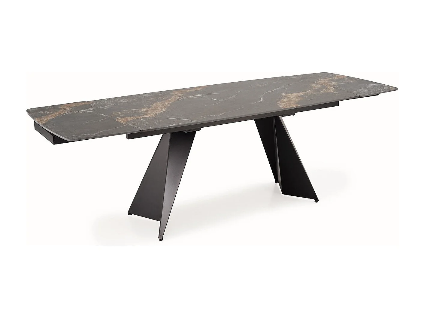 Tavolo da pranzo Armoni/metallo sinterizzato/allungabile/nero