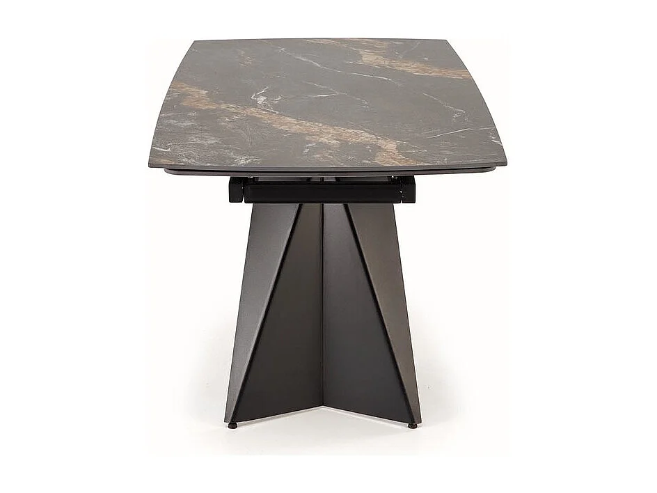 Tavolo da pranzo Armoni/metallo sinterizzato/allungabile/nero