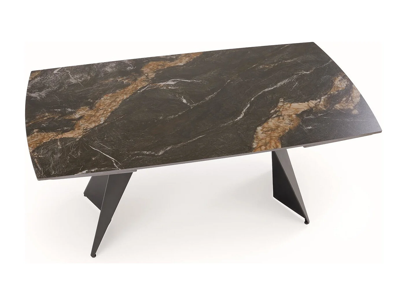 Tavolo da pranzo Armoni/metallo sinterizzato/allungabile/nero