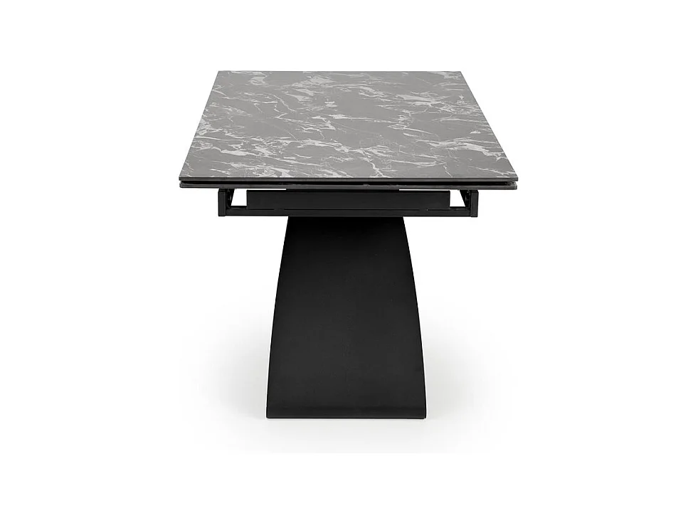 Tavolo da pranzo Hilario/Sinterizzato e metallo/Estensibile/Nero&Bianco