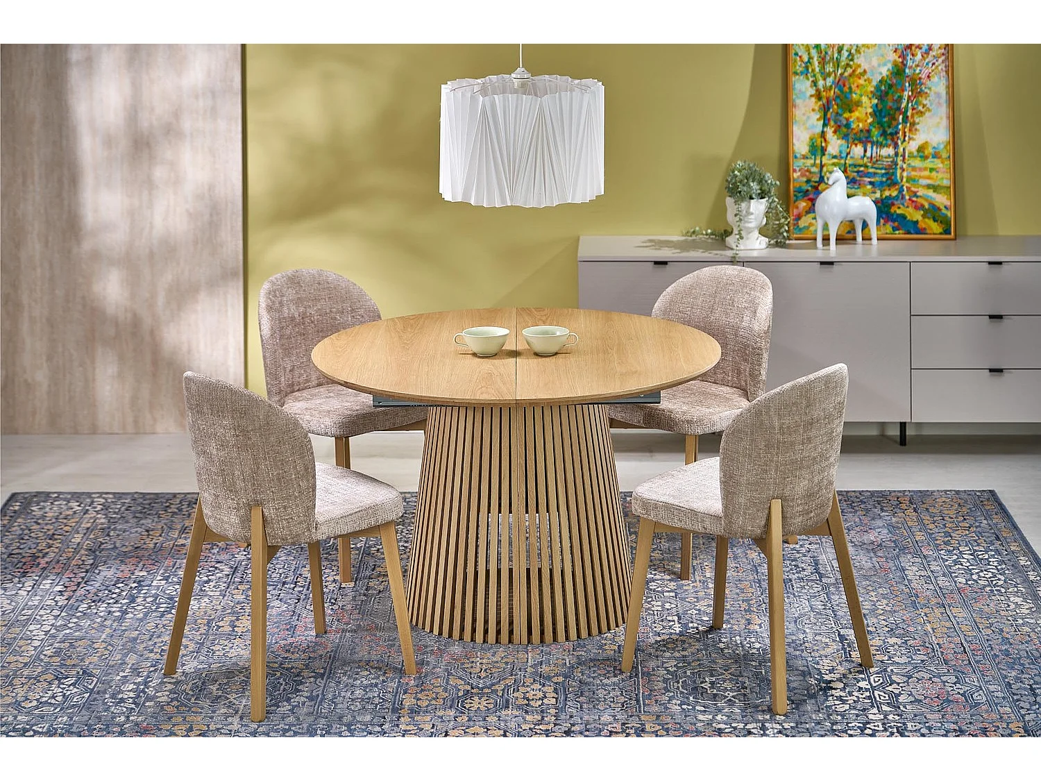 Esstisch Fargo/MDF+Furnier/Erweiterbar/Eichebraun