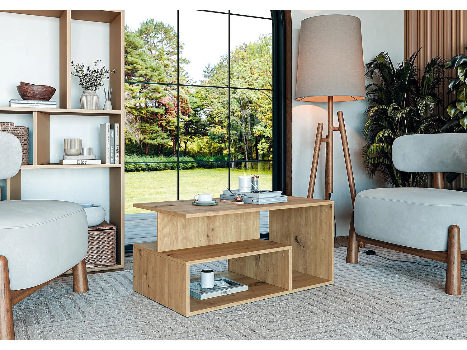 Table basse Iva/plateau de meuble/Artisan