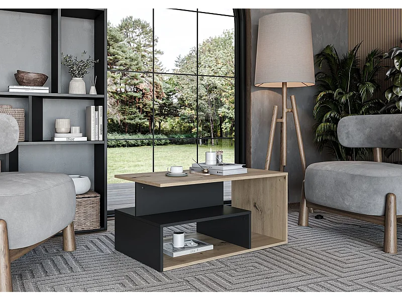 Table basse Iva/plateau de meuble/Artisan &Noir