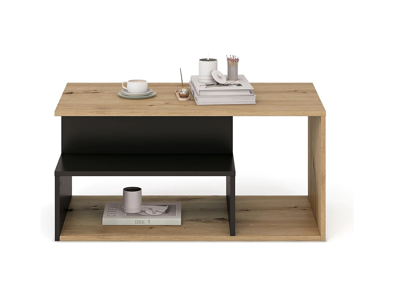 Couchtisch Iva/Möbelplatte/Artisan&Schwarz