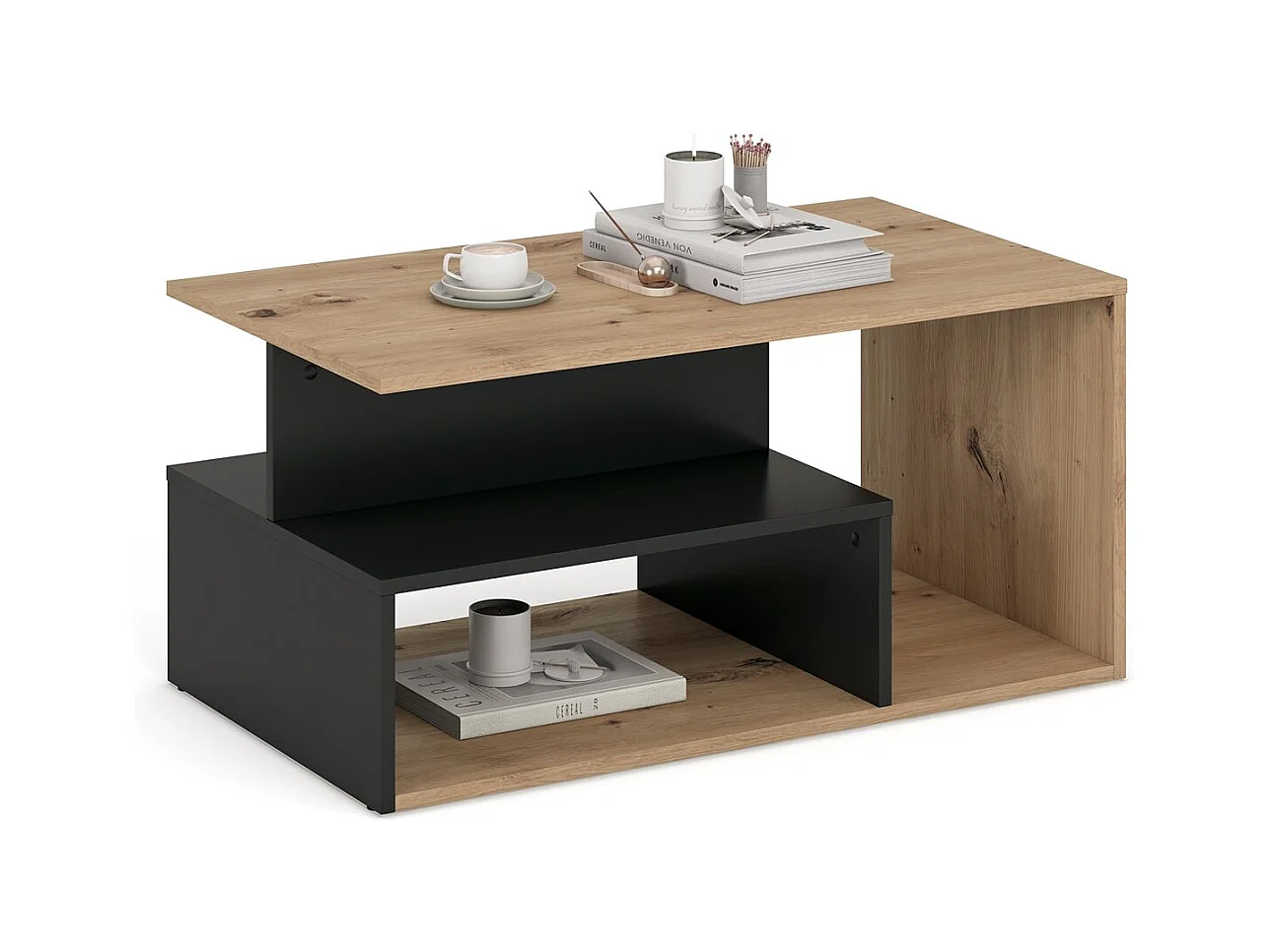 Couchtisch Iva/Möbelplatte/Artisan&Schwarz