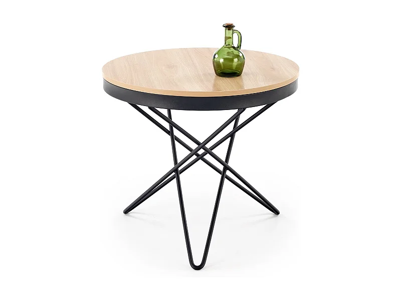 Couchtisch Leila/Gesinternter Stein/MDF&Furnier/Sonoma&Schwarz