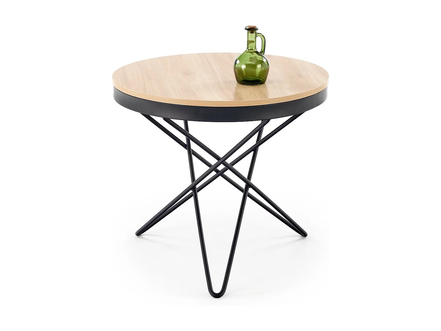 Couchtisch Leila/Gesinternter Stein/MDF&Furnier/Sonoma&Schwarz