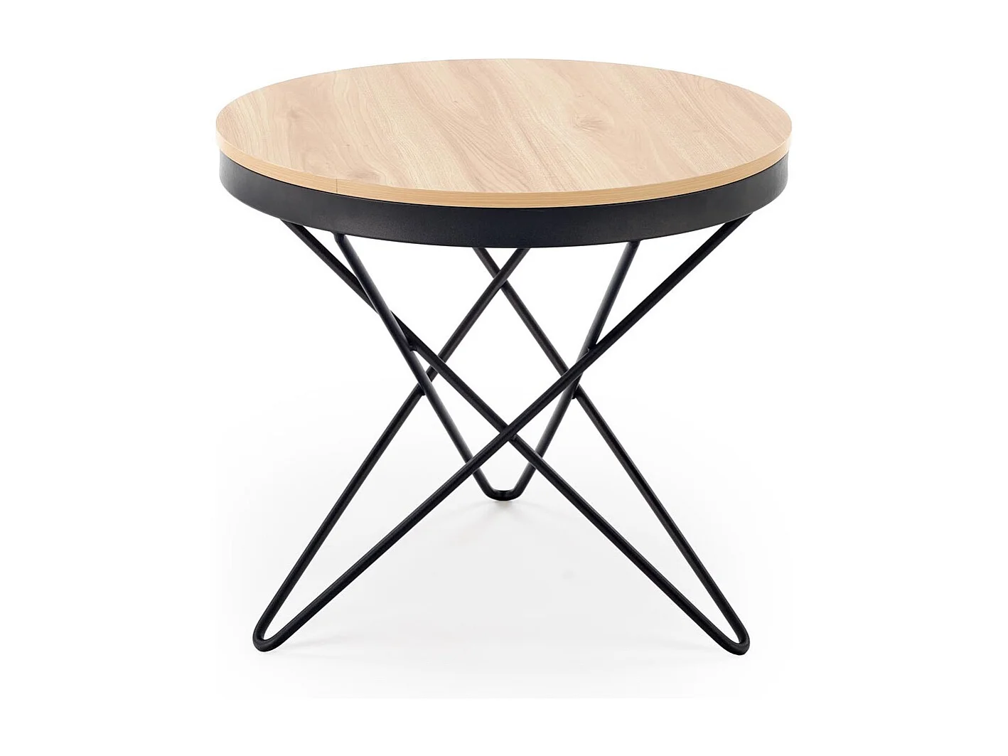 Couchtisch Leila/Gesinternter Stein/MDF&Furnier/Sonoma&Schwarz