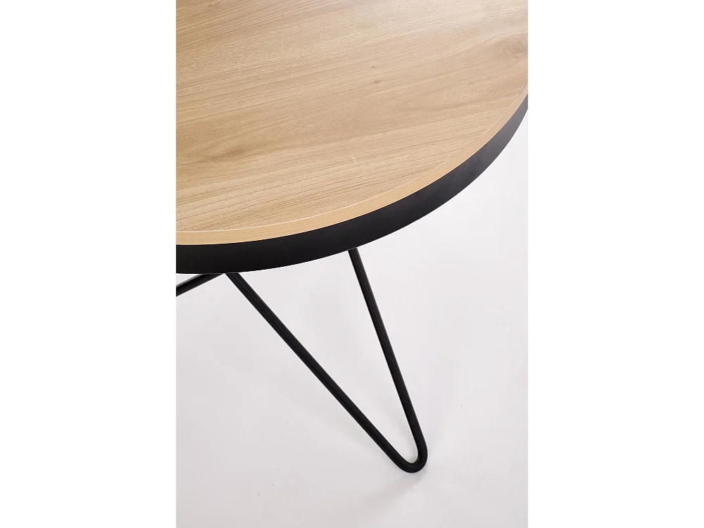 Couchtisch Leila/Gesinternter Stein/MDF&Furnier/Sonoma&Schwarz