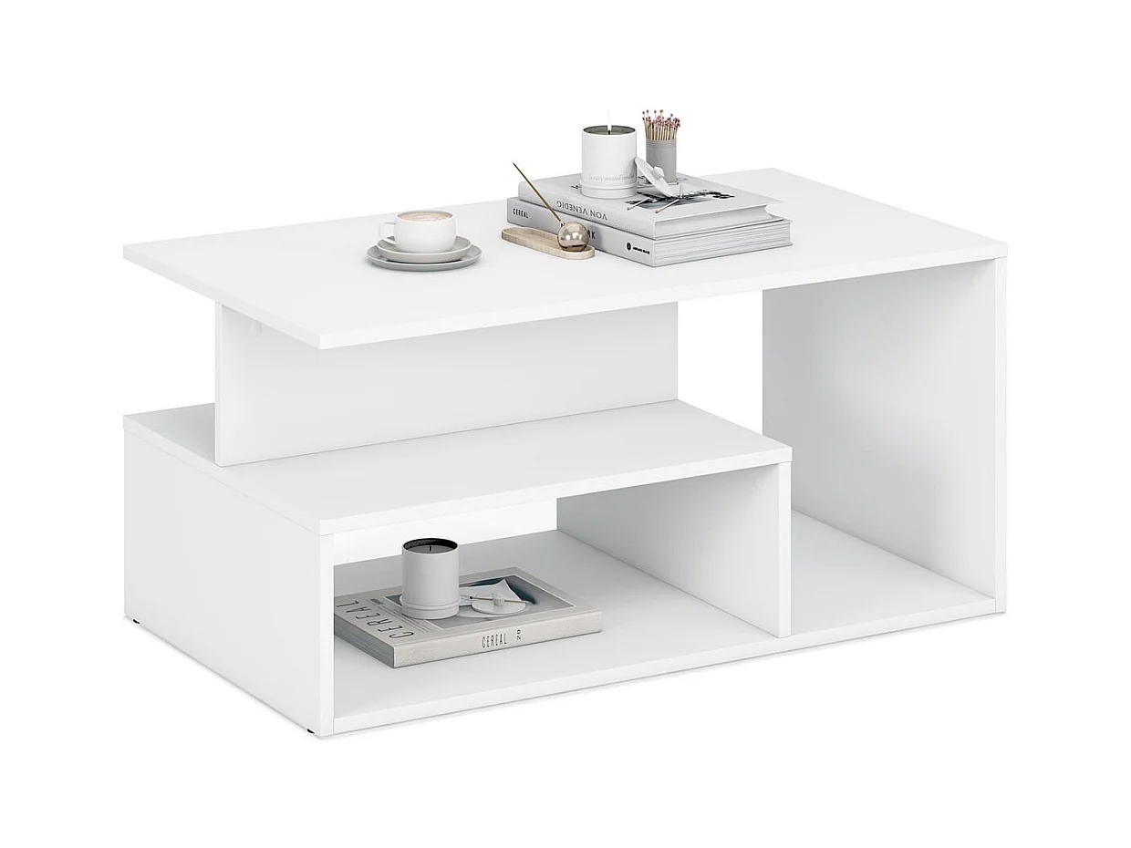 Couchtisch Iva/Möbelplatte/Weiss
