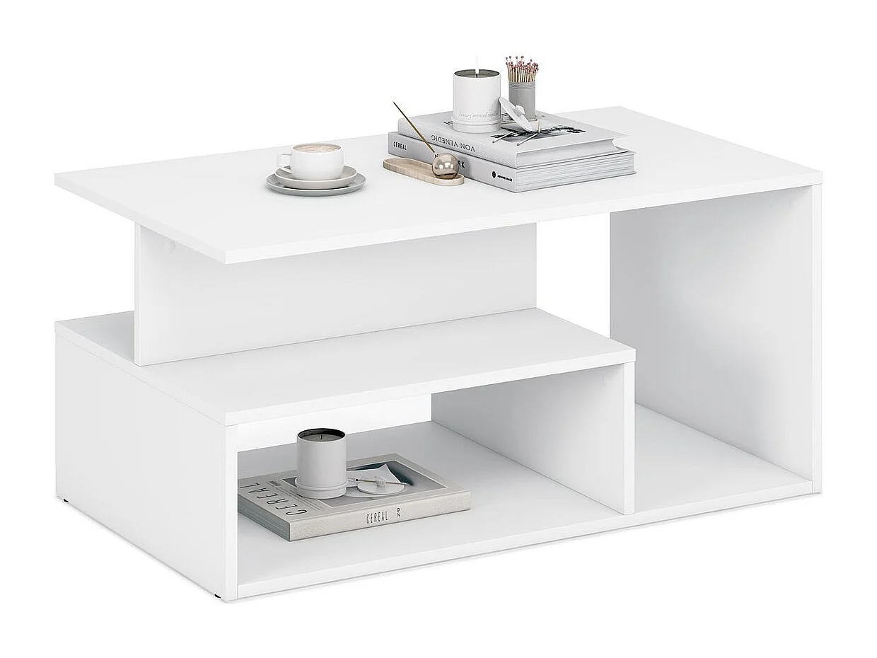 Couchtisch Iva/Möbelplatte/Weiss
