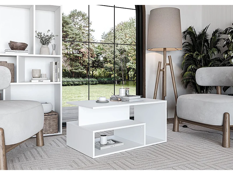 Table basse Iva/plateau de meuble/Blanc