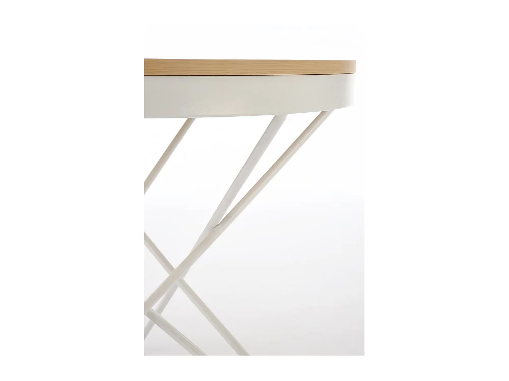 Couchtisch Leila/Gesinternter Stein/MDF&Furnier/Sonoma&Weiss