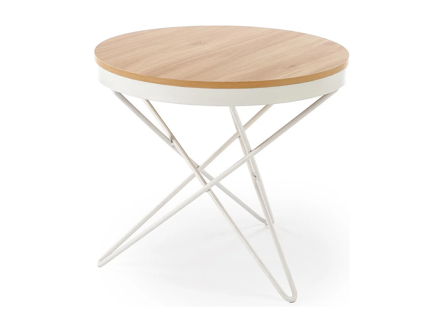 Couchtisch Leila/Gesinternter Stein/MDF&Furnier/Sonoma&Weiss