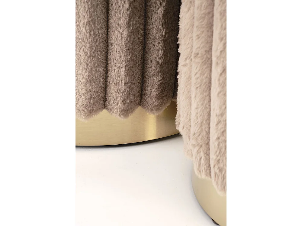 Set di sgabelli Fido/Spazio di stoccaggio/Rivestimento in tessuto/Marrone