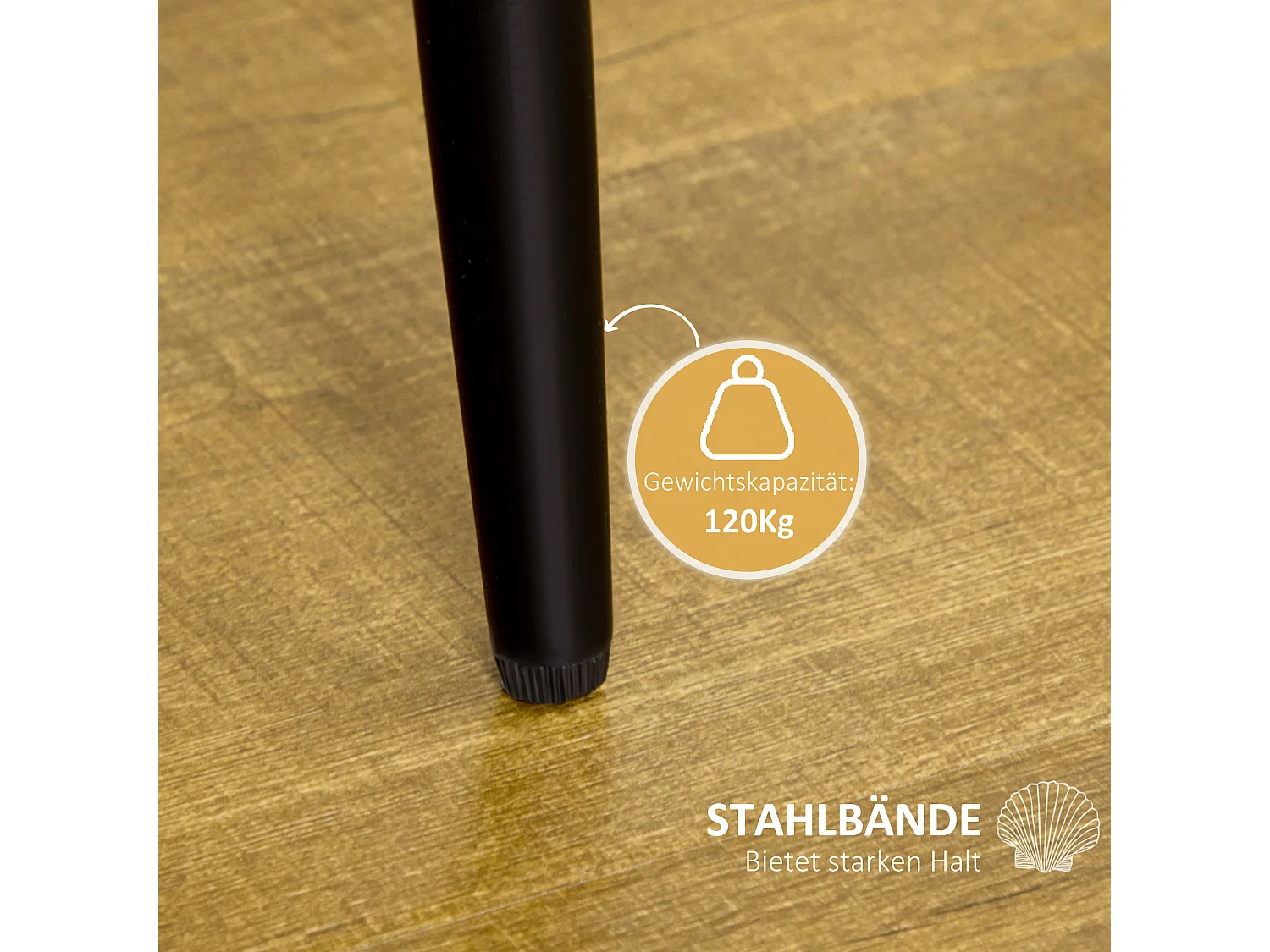 Set di 2 sedie da pranzo, comode sedie imbottite con schienale in velluto, gambe in acciaio, crema