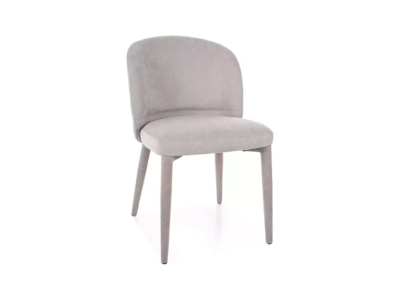 Chaise grise TOLY tissu avec piétement tissu intégré