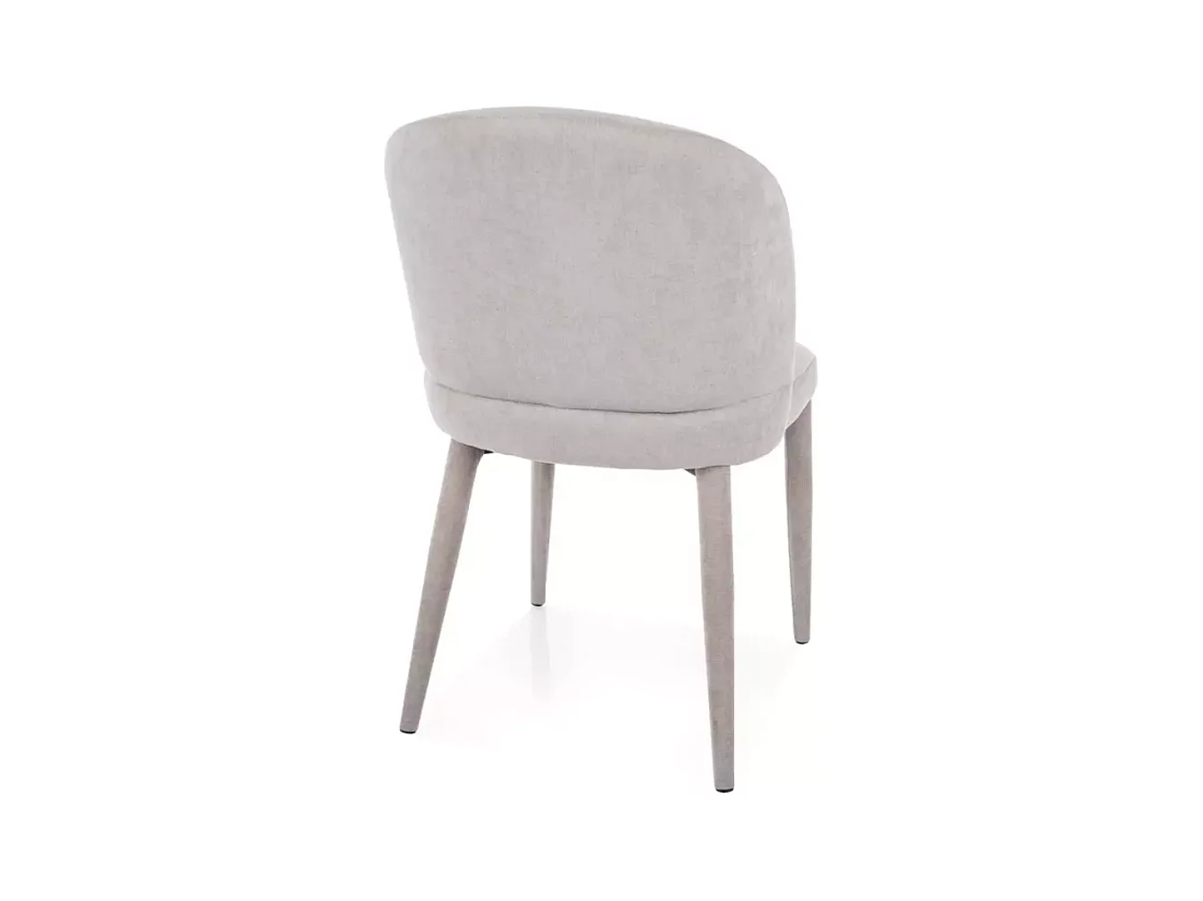 Chaise grise TOLY tissu avec piétement tissu intégré