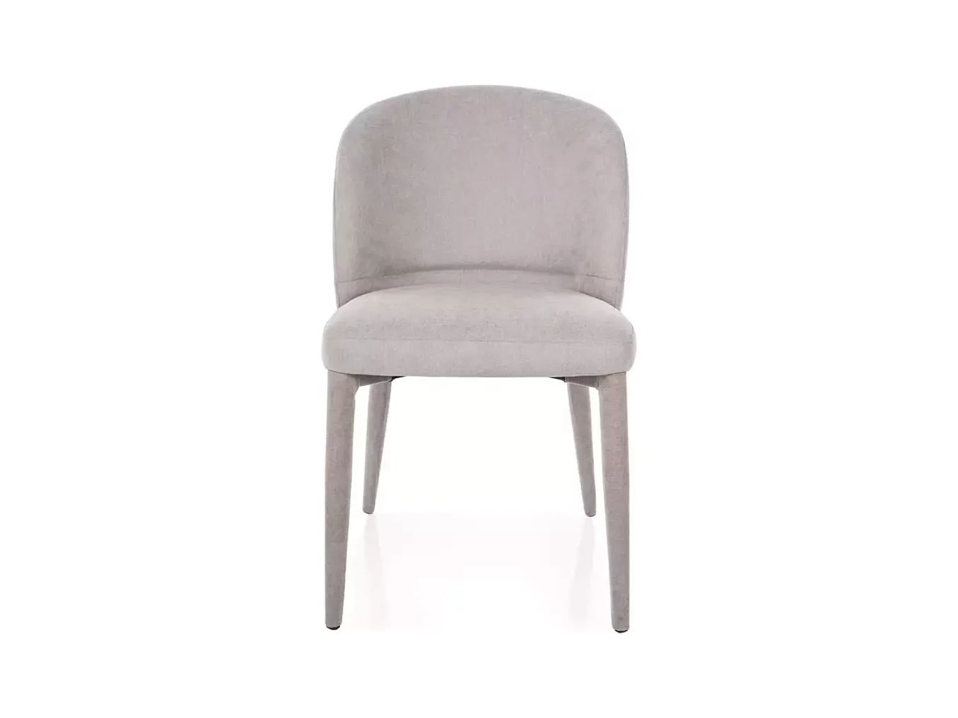 Chaise grise TOLY tissu avec piétement tissu intégré