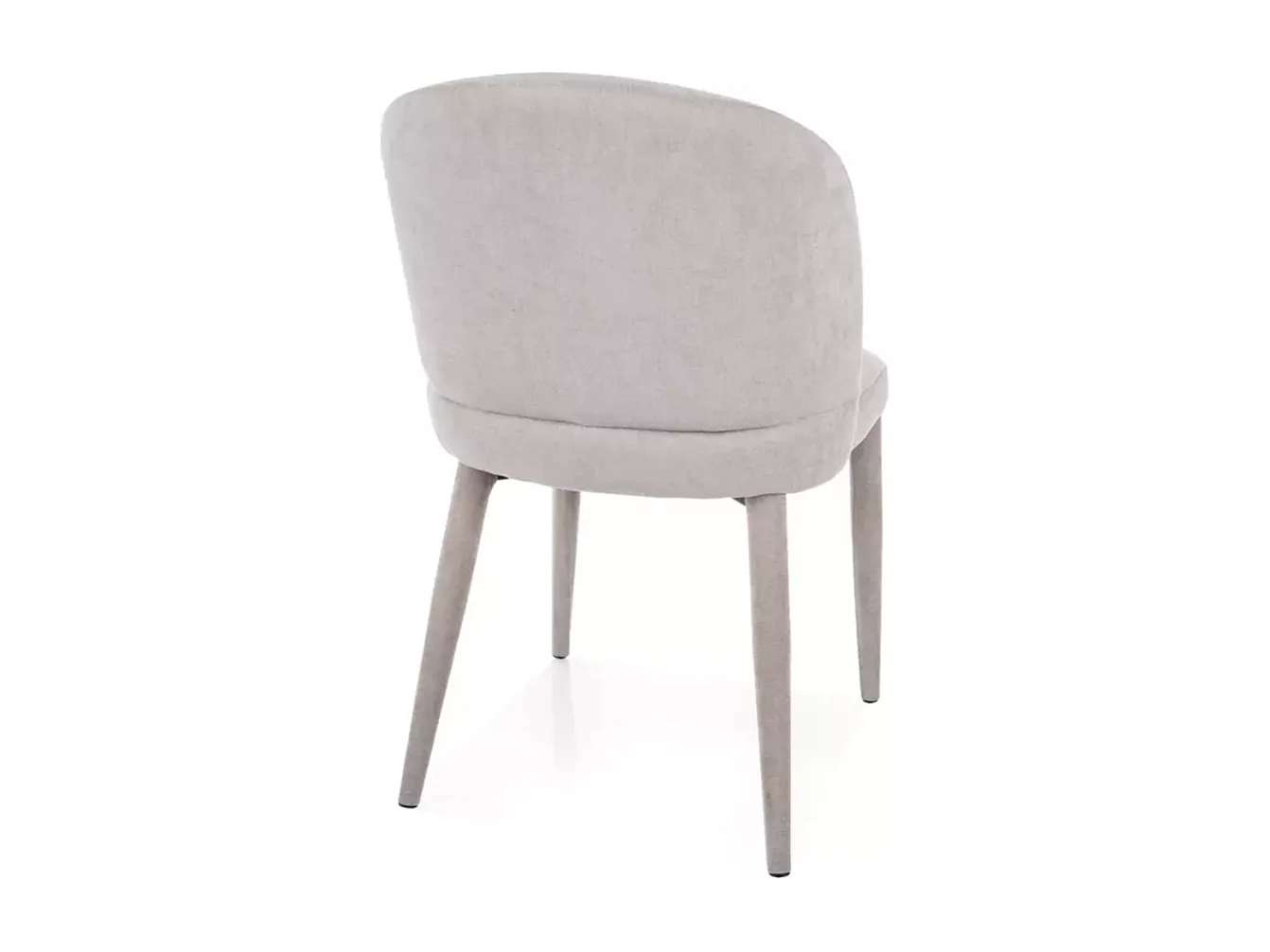 Chaise grise TOLY tissu avec piétement tissu intégré