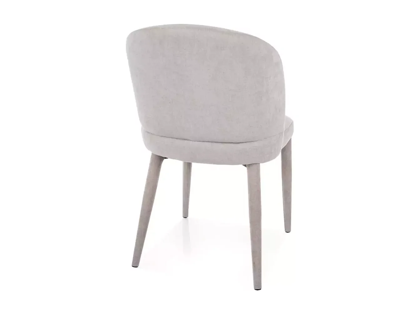 Chaise grise TOLY tissu avec piétement tissu intégré