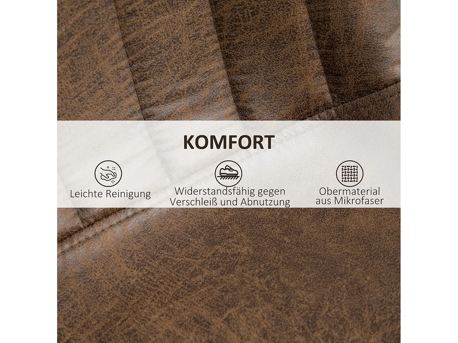 Lot de 2 tabourets de bar, tabouret de cuisine réglable en hauteur avec repose-pieds, chaise pivotante, polyester marron