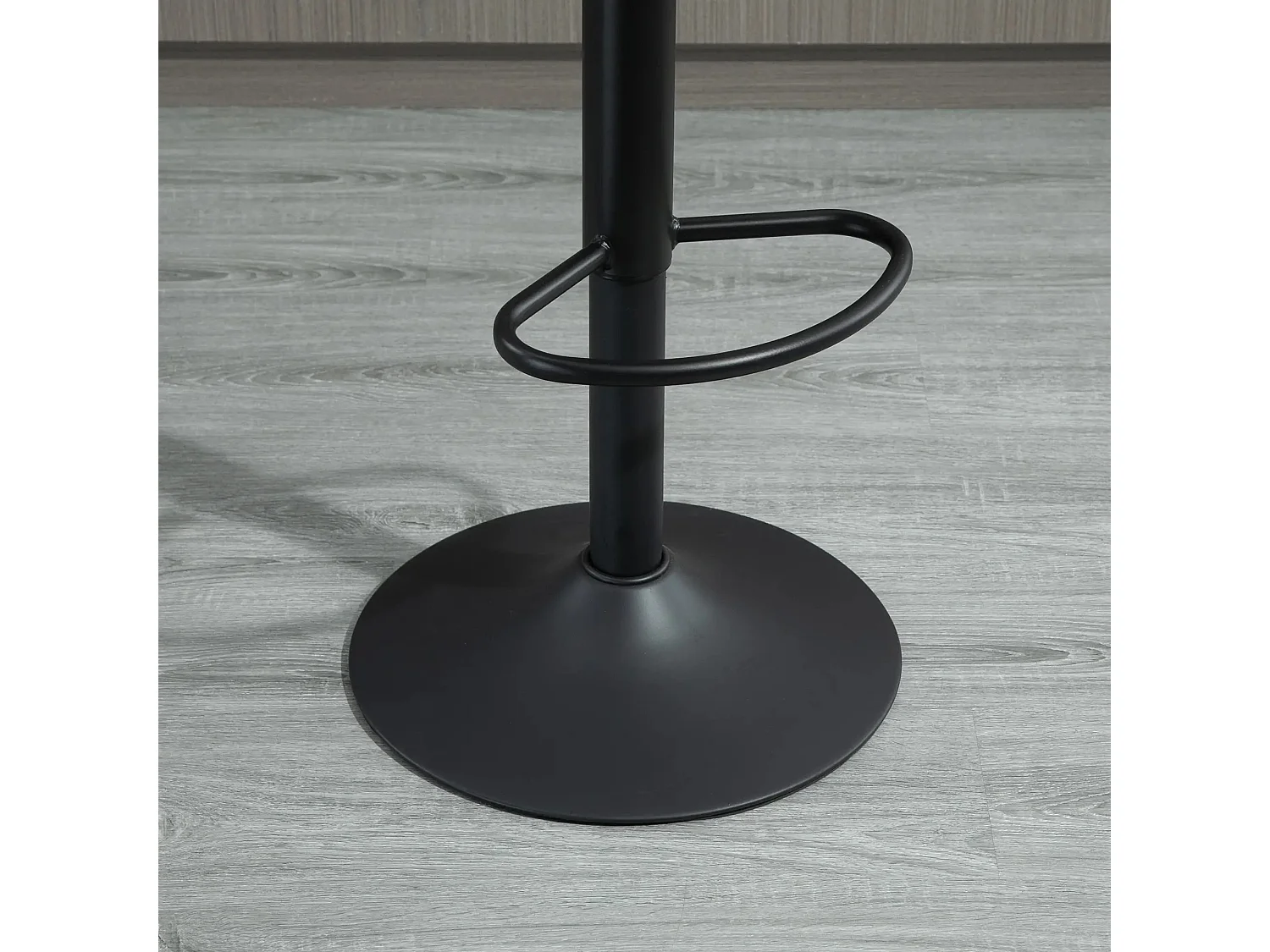 Lot de 2 tabourets de bar, tabouret de cuisine réglable en hauteur avec repose-pieds, chaise pivotante, polyester marron