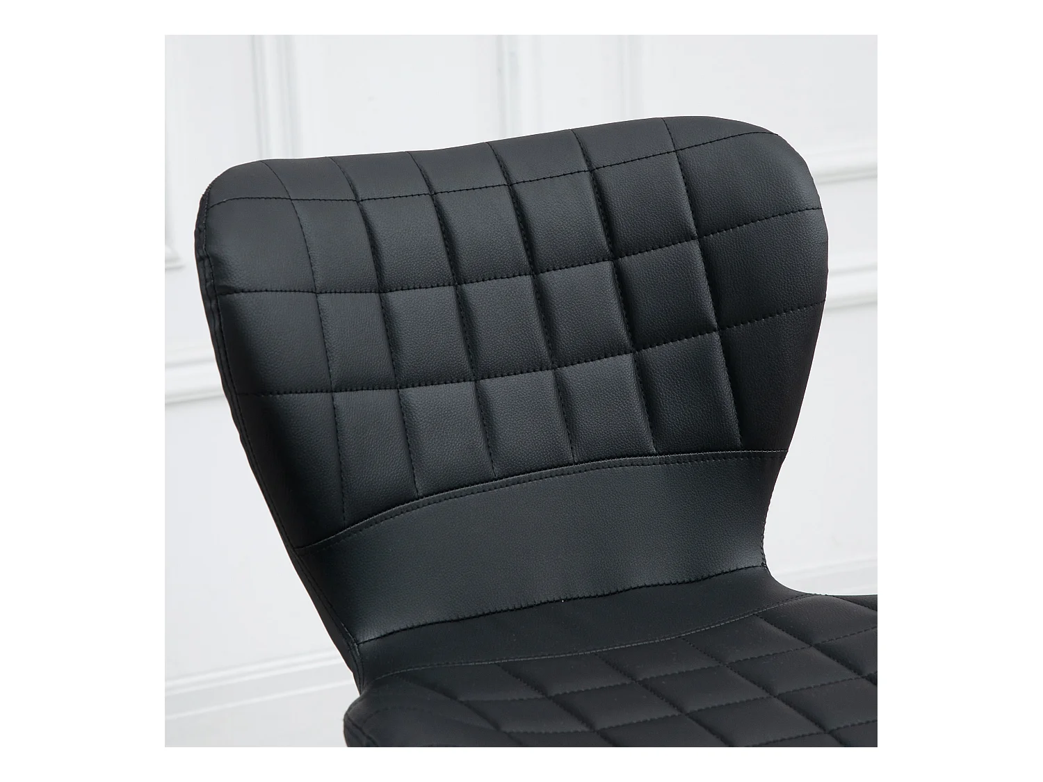 Set di 2 sgabelli da bar, design retrò, altezza regolabile, girevole a 360°, pelle nera