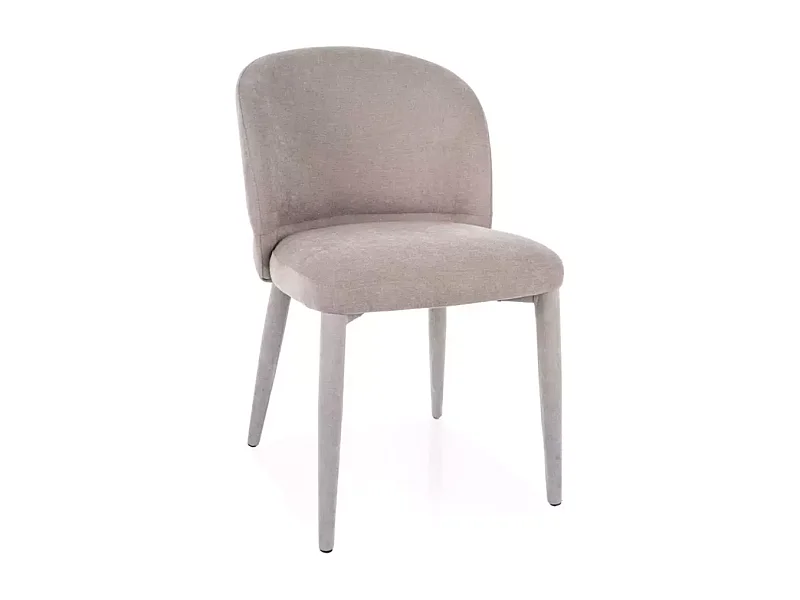 Chaise tissu beige avec cadre assorti confortable TOLY revêtement complet