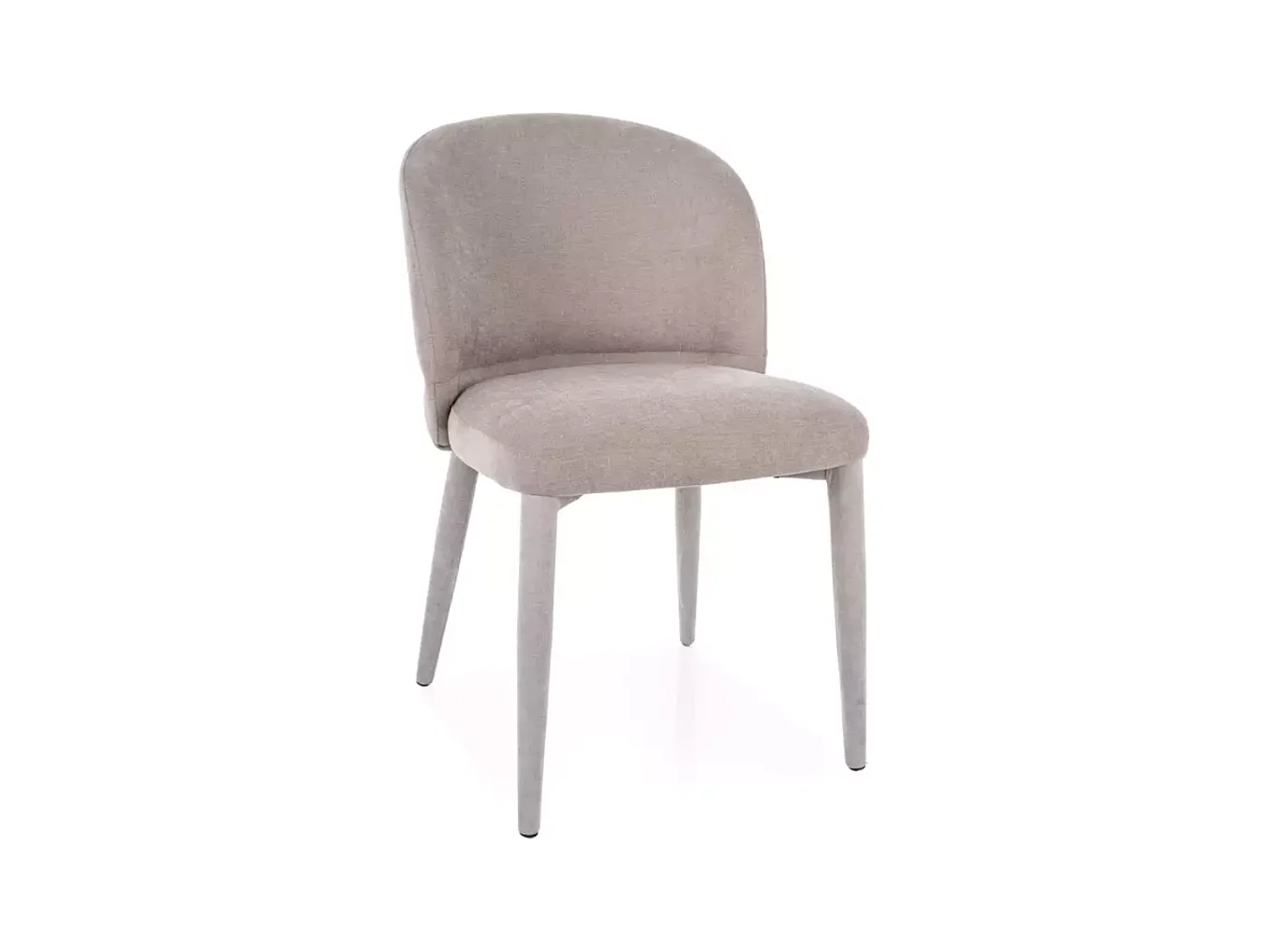 Chaise tissu beige avec cadre assorti confortable TOLY revêtement complet