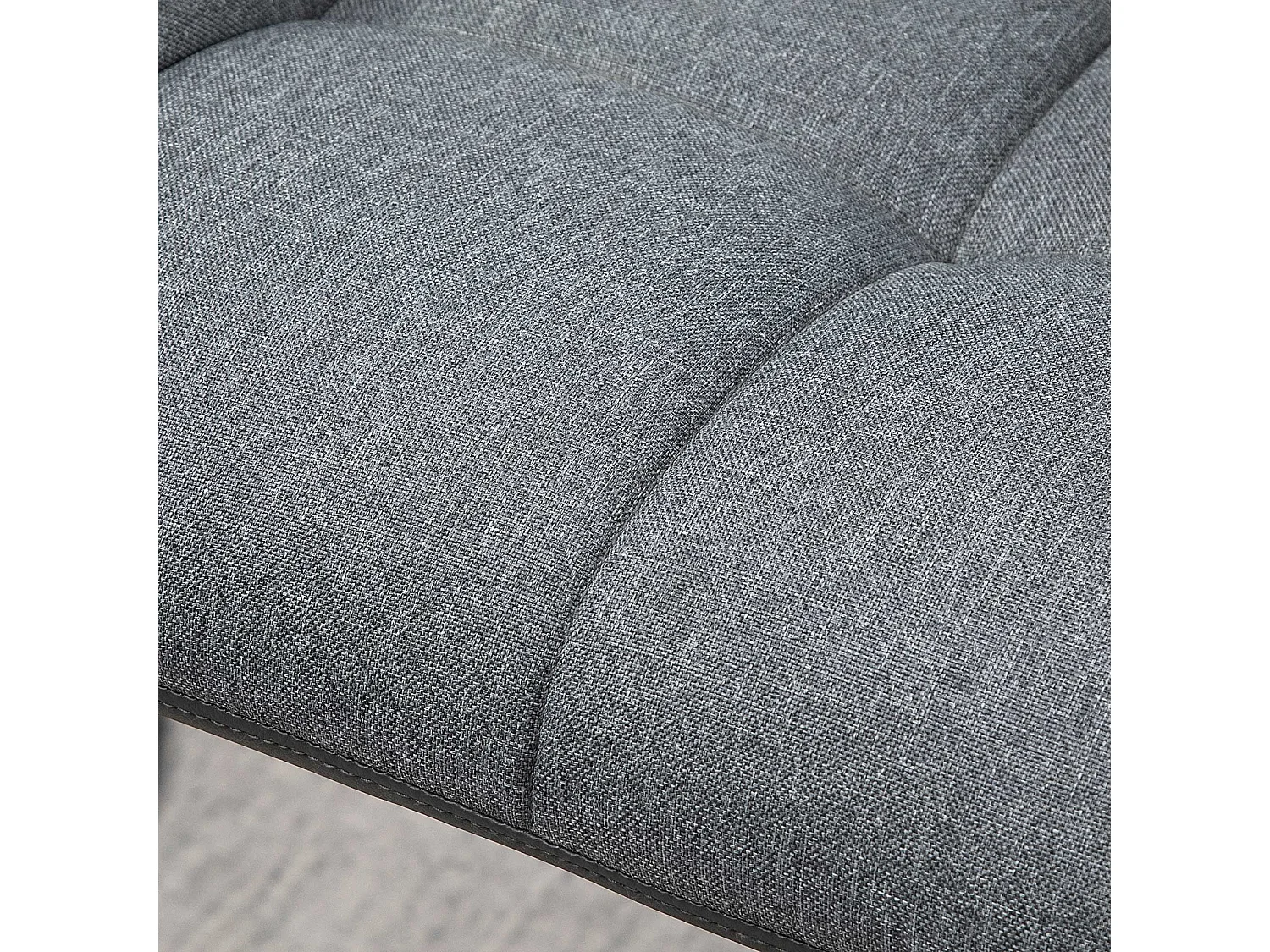 Lot de 2 tabourets de bar, réglables en hauteur, rotatifs à 360°, avec dossier et repose-pieds, aspect lin, jusqu'à 120 kg, gris