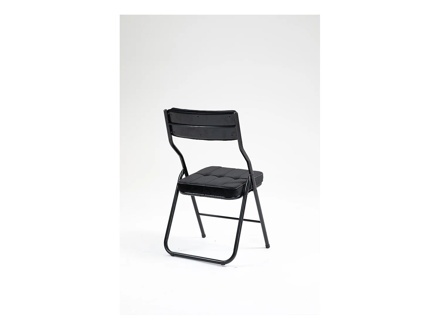 Lot de 2 chaises pliantes, chaises de salle à manger pliantes avec coussin, portables, pour invités, cuisine, bureau, noir