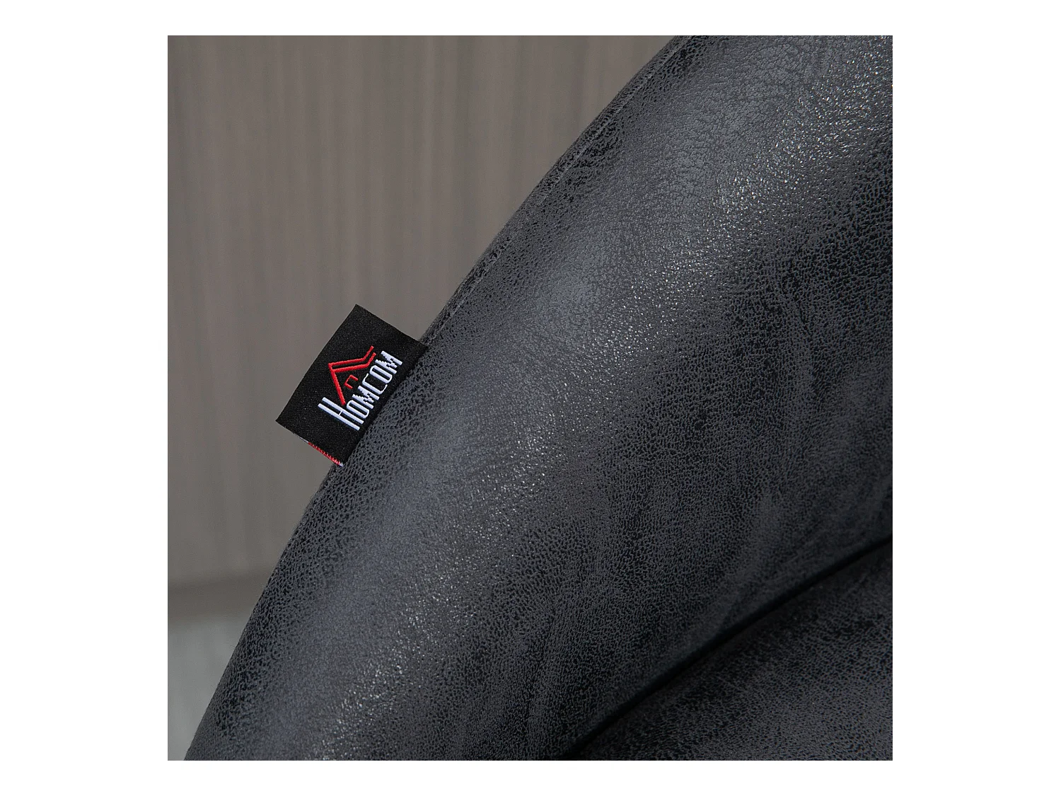 Lot de 2 tabourets de bar, chaises de bar réglables en hauteur avec accoudoirs et dossier, similicuir, gris, avec repose-pieds