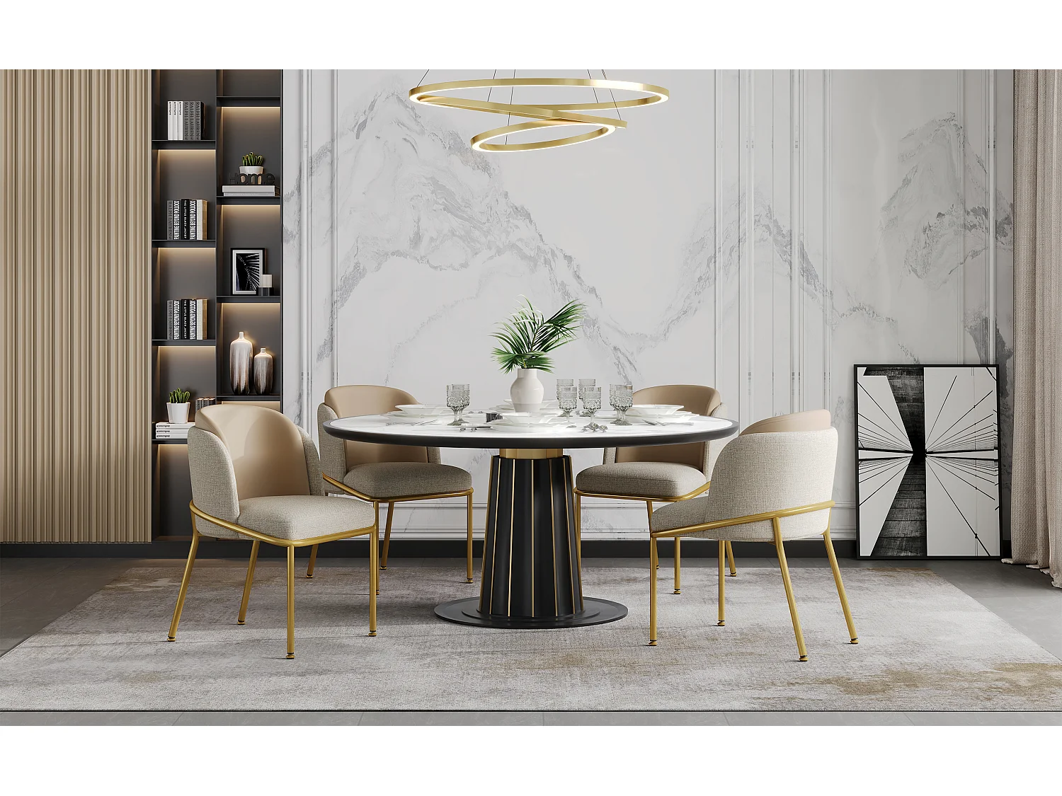 Juego de 2 sillas modernas, con pata inclinada y pies ajustables, beige + caqui