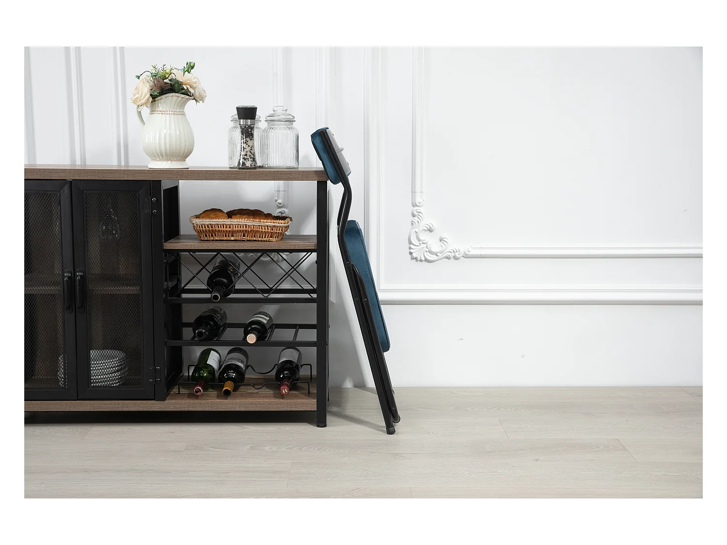 Opvouwbare stoelenset van 2, opvouwbare eetkamerstoelen met kussen, draagbaar, voor gasten, keuken en kantoor, blauw