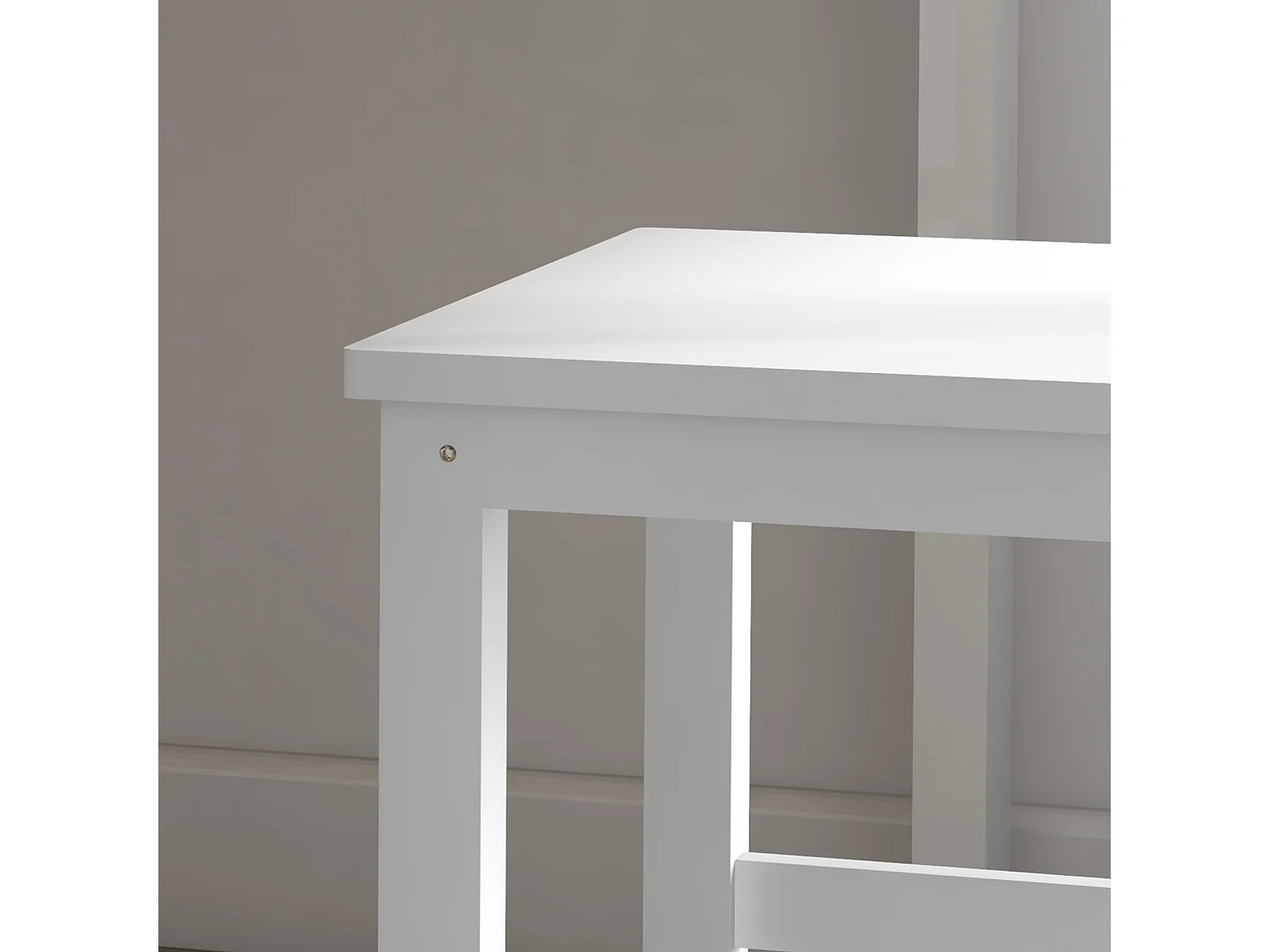 Lot de 2 chaises de salle à manger, chaise de cuisine, chaise de salle à manger avec dossier, pin, blanc