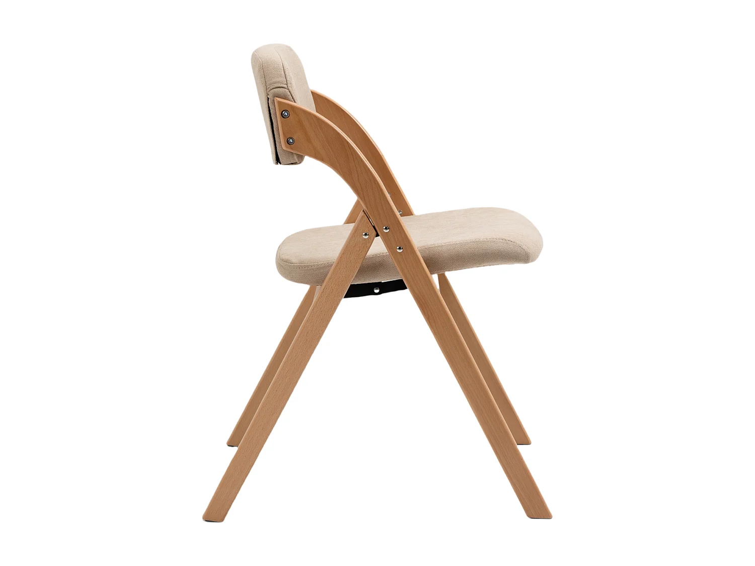 Chaises pliantes avec assise rembourrée, lot de 2, chaises de salle à manger empilables en bois, housse amovible, kaki