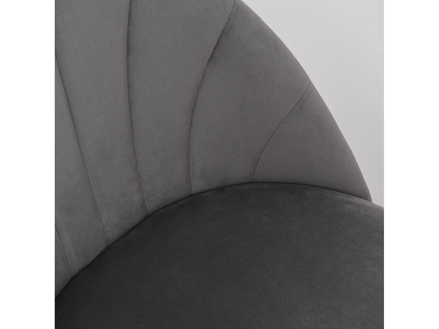 Lot de 2 chaises de salle à manger, chaise de cuisine design scandinave, chaise rembourrée, velours, métal, gris