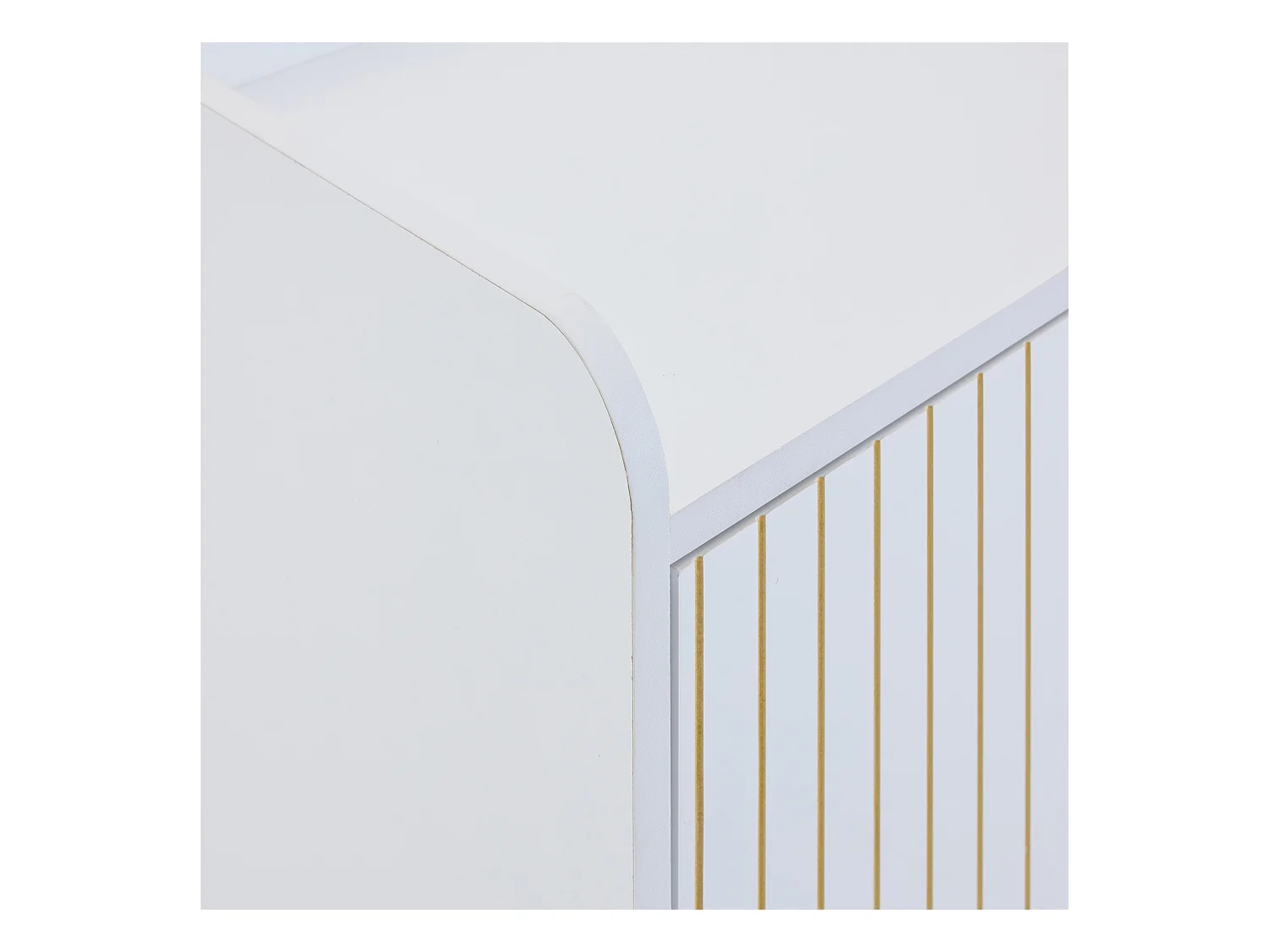 Schoenenkast met 2 deuren, houten opbergmeubel - metalen poten - wit (75x37x105 cm)