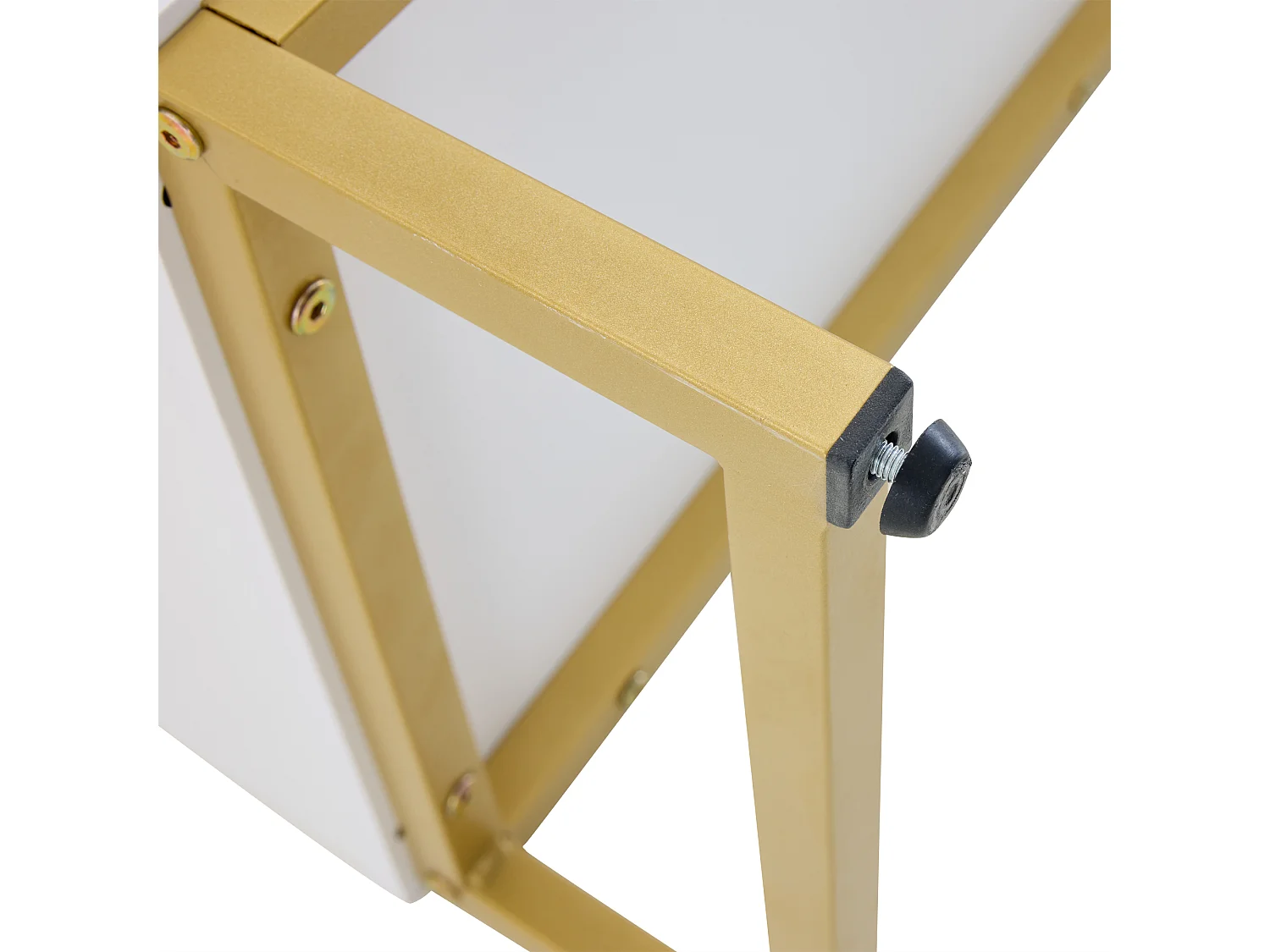 Meuble à chaussures 75x37x105 cm avec 2 portes meuble de rangement en bois - pieds en métal - blanc