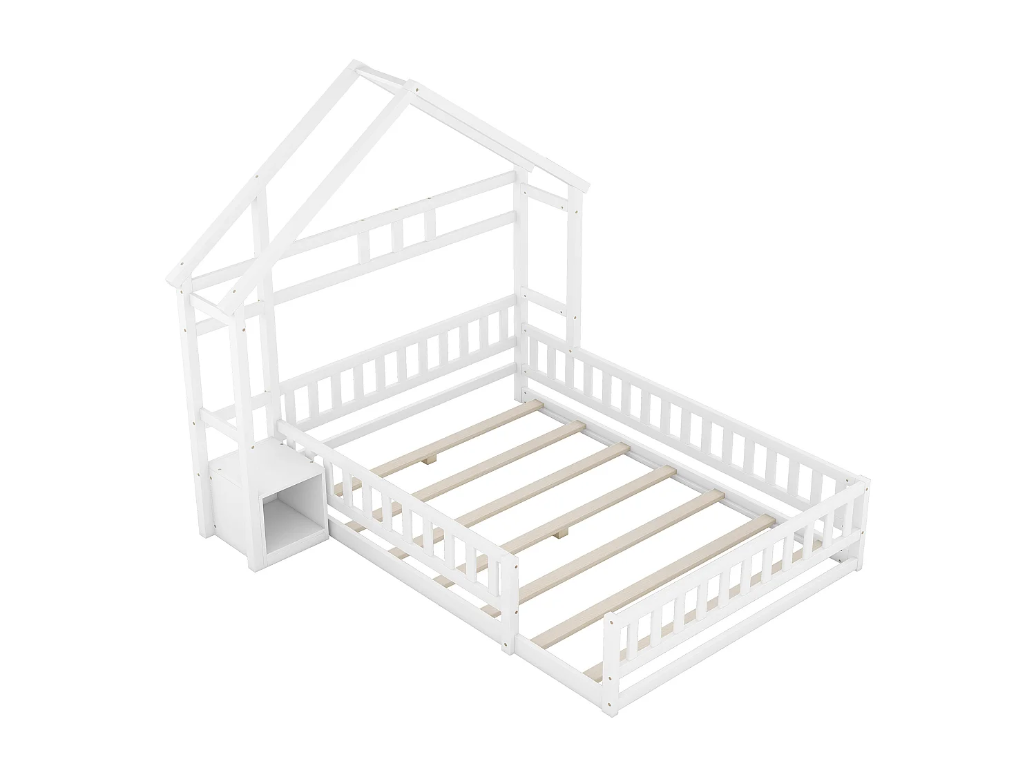Lit adulte 140x200 cm avec sommier - tête de lit réglable en hauteur et 4 tiroirs - bois - gris (sans matelas)