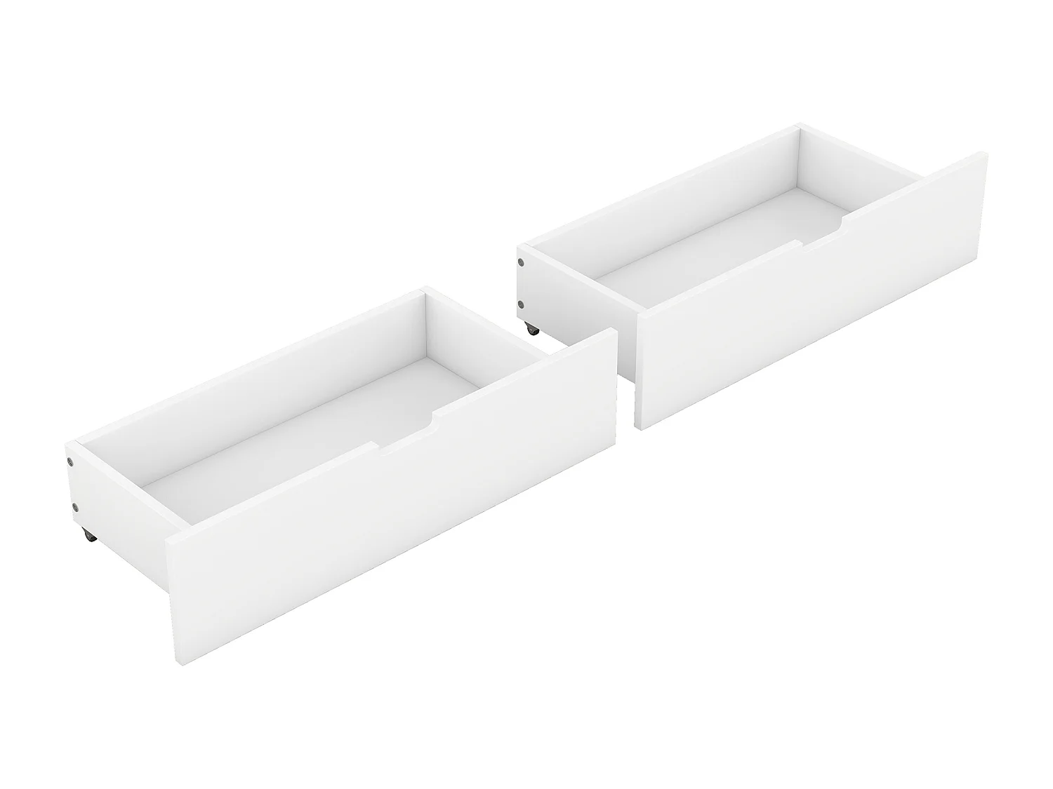 Letto matrimoniale per adulti 160x200 cm con base - testiera 4 cassetti contenitore - legno - bianco (senza materasso)