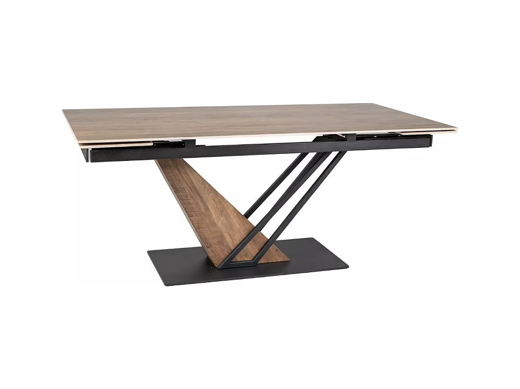Table design extensible céramique effet bois 160-220 cm Viro