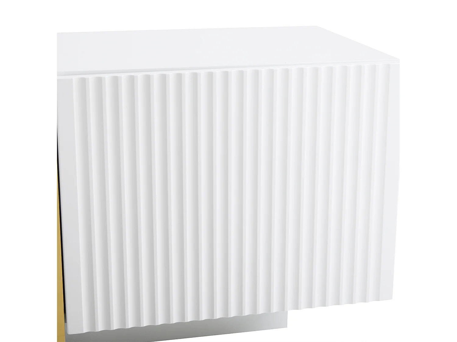 Meuble TV 190x35x45.5 cm avec 2 portes 2 tiroirs meuble de rangement en bois - blanc