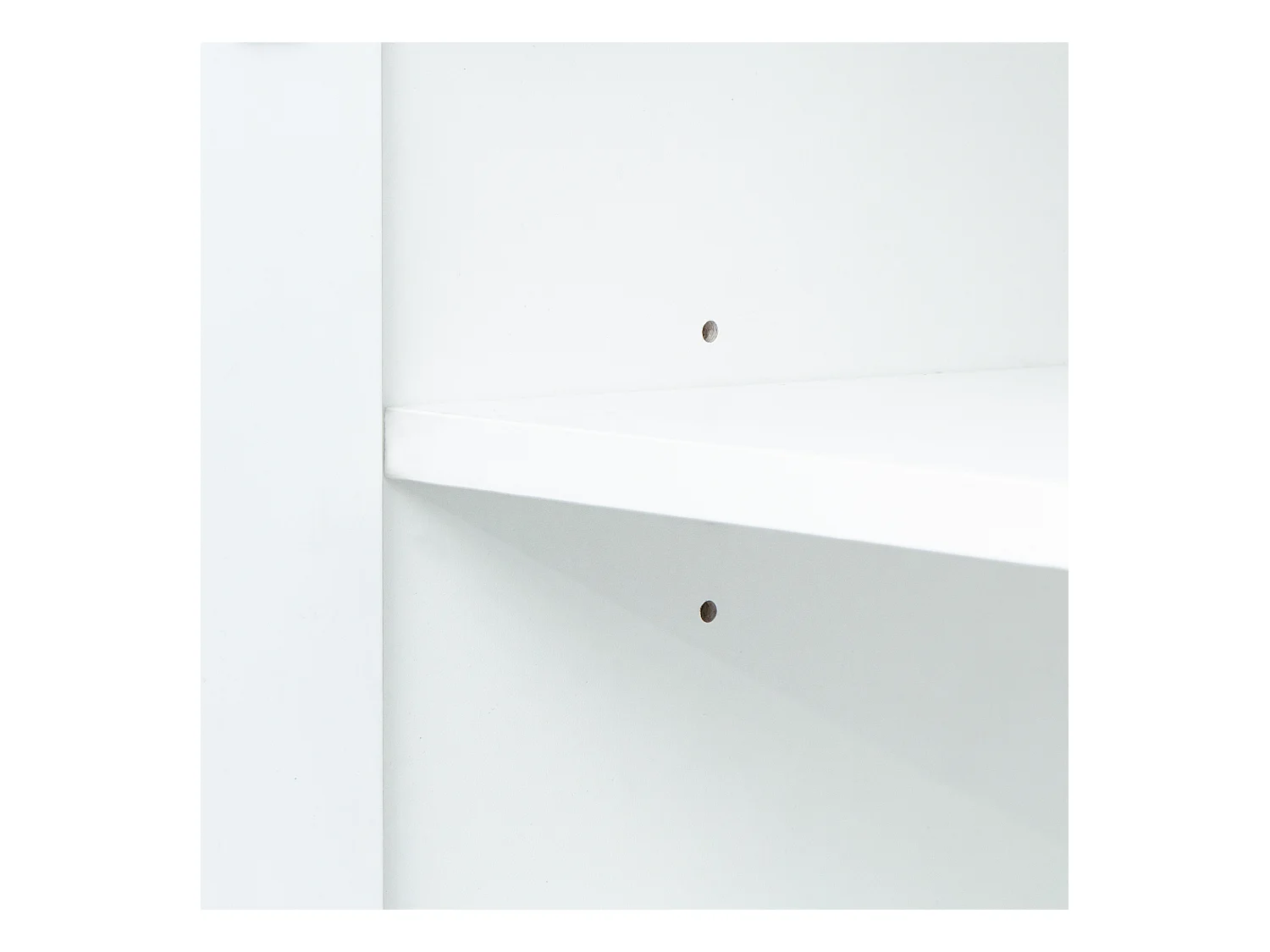 Meuble TV LED 160x38.5x60 cm 2 portes meuble de rangement en bois - étagères vitrées réglables - blanc