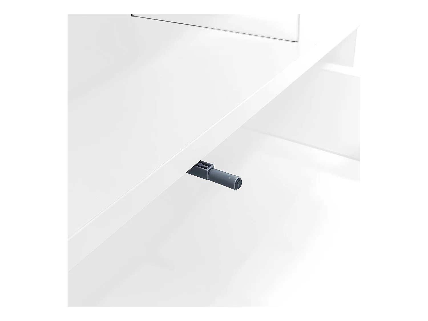 Meuble TV 160x38x50.5 cm LED salon 3 compartiments en verre 3 tiroirs meuble de rangement en bois - blanc