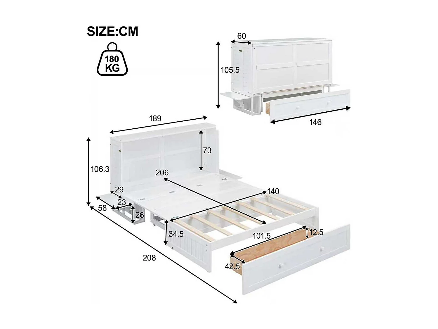 Lit enfant 90x200 cm avec sommier - tête de lit capitonnée - velours - rose (sans matelas)