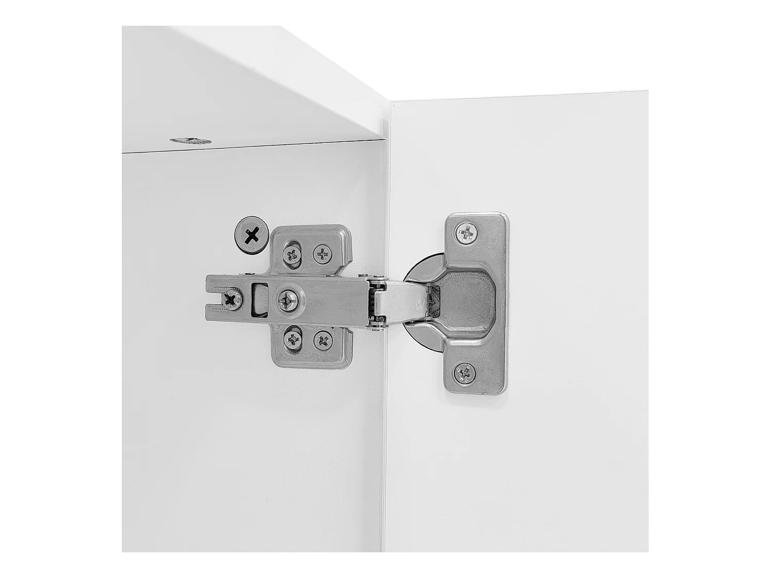 Meuble TV 170x38x42 cm 1 porte 1 tiroir meuble de rangement en bois - blanc