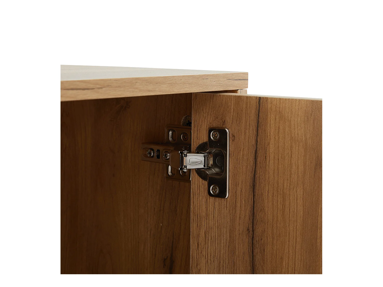 Meuble TV 180x40x50 cm avec 3 portes meuble de rangement en bois - marron