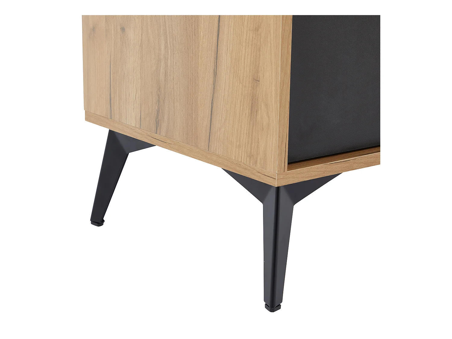 Meuble TV 180x40x50 cm avec 3 portes meuble de rangement en bois - marron